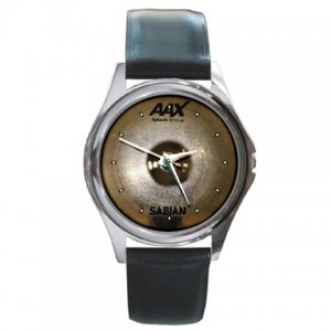 Sabian AAX Splash Cymbal Style Round Metal Watch