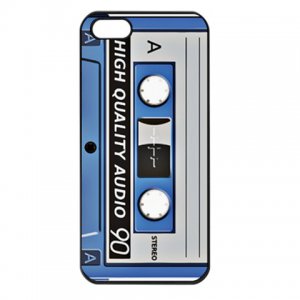 Apple iPhone 5 Seamless Case Blue Cassette Style
