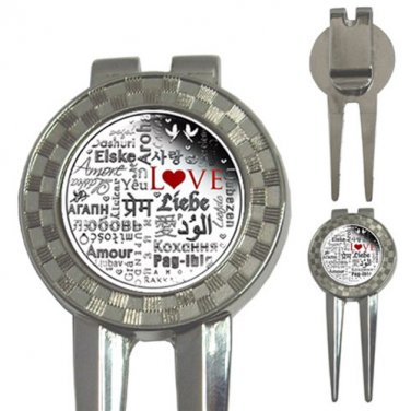 Love 3-in-1 Golf Divot Repair Tool/Ball Mark/Money Clip