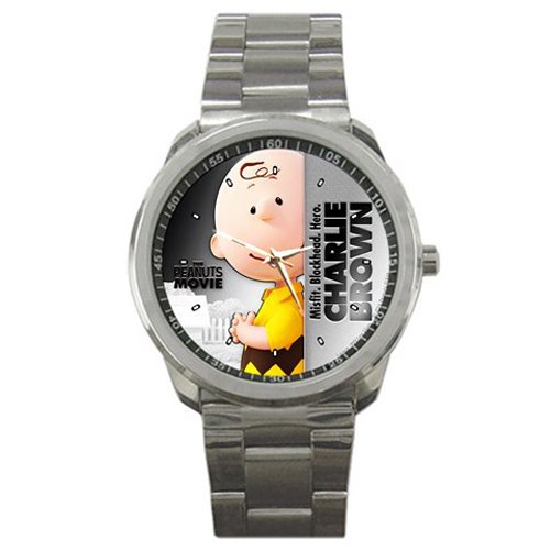 Charlie Brown Snoopy Movie Silver Tone Sport Metal Watch for men women ...