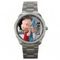 Linus Snoopy Silver Tone Sport Metal Watch for men women Unisex