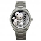 Snoopy Silver Tone Sport Metal Watch for men women Unisex