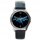 Triforce The Legend Of Zelda Unisex Round Metal Watch-Genuine Leather Strap