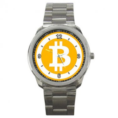 Bitcoin Crypto Sport Metal Watch