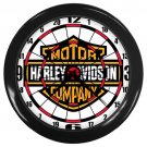 Harley-Davidson Dartboard Logo Black Wall Clock