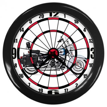 Harley-Davidson Softail Heritage Softail Classic Dartboard Black Wall Clock