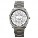 Circle of Fifths White Sport Metal Watch