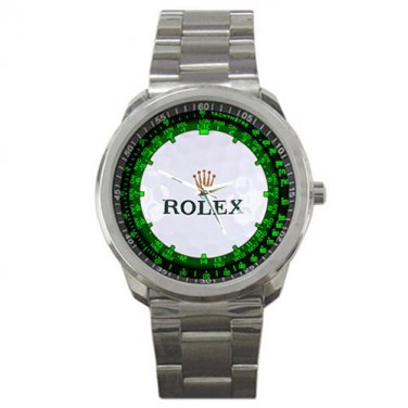 Golf Ball Green Rolex Style Sport Metal Watch