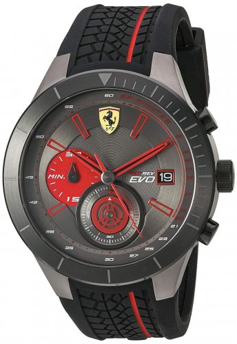 Ferrari Men's RedRev Evo Steel Rubber Watch
