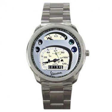 Piaggio Vespa PX Classic Speedometer Accessories Watch-Stainless Steel-New