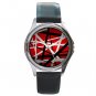 Eddie Van Halen Art Print Silver Tone Round Metal Watch-Unisex