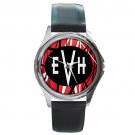 EVH Art Print Silver Tone Round Metal Watch-Unisex