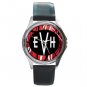 EVH Art Print Silver Tone Round Metal Watch-Unisex