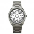 12 Zodiac Wheel Stainless Steel Watch-Unisex