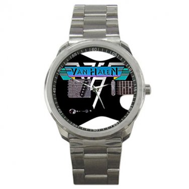 Eddie Van Halen Custom Graphics Guitar 21 Stainless Steel Watch-Unisex