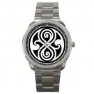 Doctor Who Seal of Gallifrey Logo Silver Stainless Steel Watch-Unisex