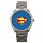 Superman 1952 George Reeves Custom Decal Emblem Sticker Stainless Steel Watch-Unisex