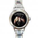 Sanderson Sisters Ladies Round Italian Charm Watch-Stainless Steel-New