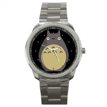 Totoro Sticker Unisex silver-tone Watch