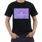 Happy 100th Day of School facebook status updates style Black T-Shirt Size L