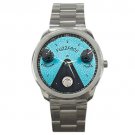 Jimi Hendrix Fuzz Face Mini Effects Pedal Turqoise Unisex silver-tone Watch