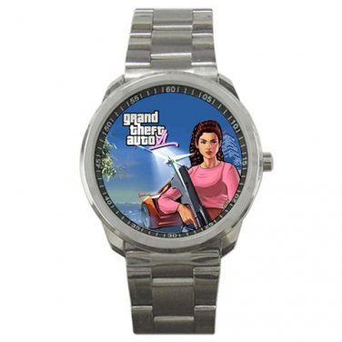 For Gamers GTA Unisex silver-tone Watch