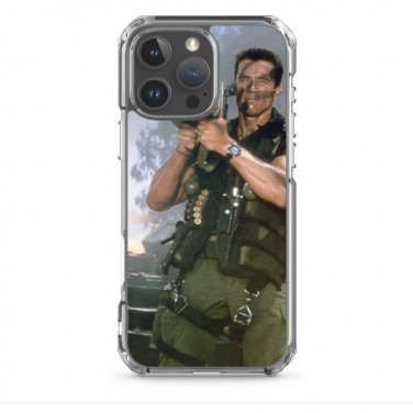 For iPhone 16 Pro Max Arnold Schwarzeneger Rocket Launcher Clear Case for iPhone&Acirc;&reg;
