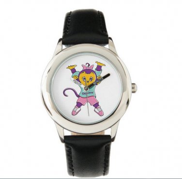 Miss Chievous Silver Tone Round Metal Watch-Unisex