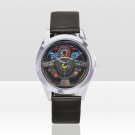 Ferrari 488 Steering Wheel Silver Tone Round Metal Watch-Unisex