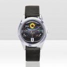 Ferrari Purosangue Steering Wheel Silver Tone Round Metal Watch-Unisex