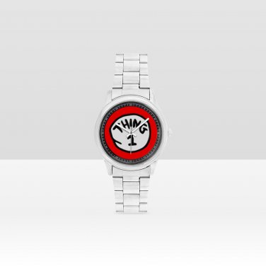 Thing 1 Silver Metal Watch-Unisex
