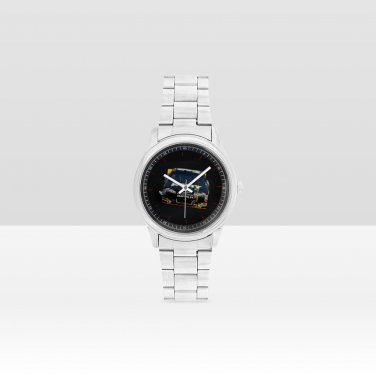 Ryan Newman NASCAR #39 U.S. Army Chevy Impala SS Silver Metal Watch-Unisex