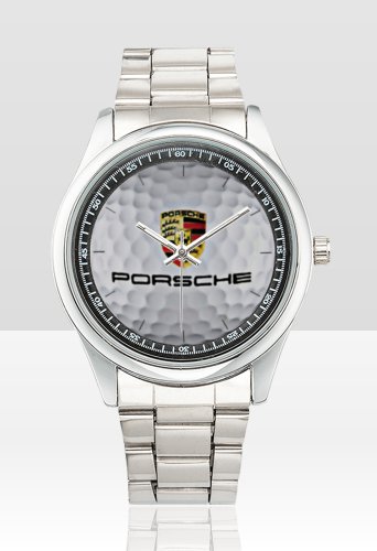 Porsche Golf Ball Silver Metal Watch-Unisex
