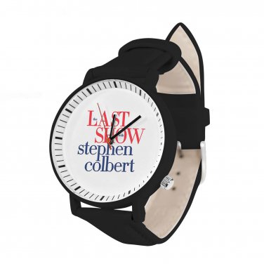 The Last Show Stephen Colbert Leather Watch-Unisex