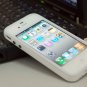 NEW White TPU Rubber Plastic Bumper Ring Case Cover with Metal Color Buttons iPhone 4 4G 4S