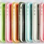 NEW Blue White TPU Rubber Plastic Bumper Ring Case Cover with Metal Color Buttons iPhone 4 4G 4S