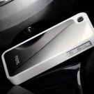NEW White Color Mirror Metal Chrome Skin Plastic Back Hard Case Cover iPhone 4 4G 4S