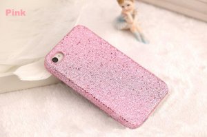 NEW Pink Bling Glitter Hard Plastic Case Cover Skin iPhone 4 4G 4S