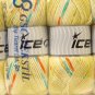 ICE Yarn Baby Design Acrylic Skein Lot, White Light Green Copper Blue, 100 g ball / 4 Skeins, Fine