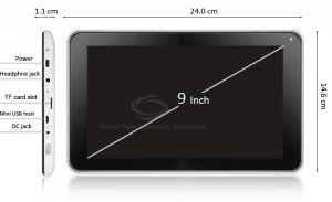 9 inch Android 4.0 Tablet PC All Winner A13 1.0GHz 8GB