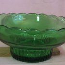 Vintage E.O. BRODY CO. PEDESTAL CANDY DISH, Green Glass, Excellent Condition