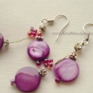 Charming Asian Style Purple Earrings