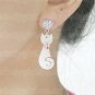Elegant Kitty Shell Earrings
