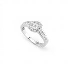 Sparkling Zircon Belt Shape Fashion Ring