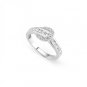 Sparkling Zircon Belt Shape Fashion Ring