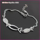 Sterling Silver Three Little Fish Bracelet