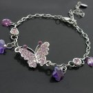 Charming Purple Butterfly Bracelet