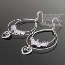 Clear Stone Heart Shape Earrings