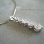Sterling Silver Zircon Drop Necklace