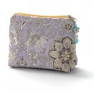 Asian Style Purple Silk Cosmetic Bag